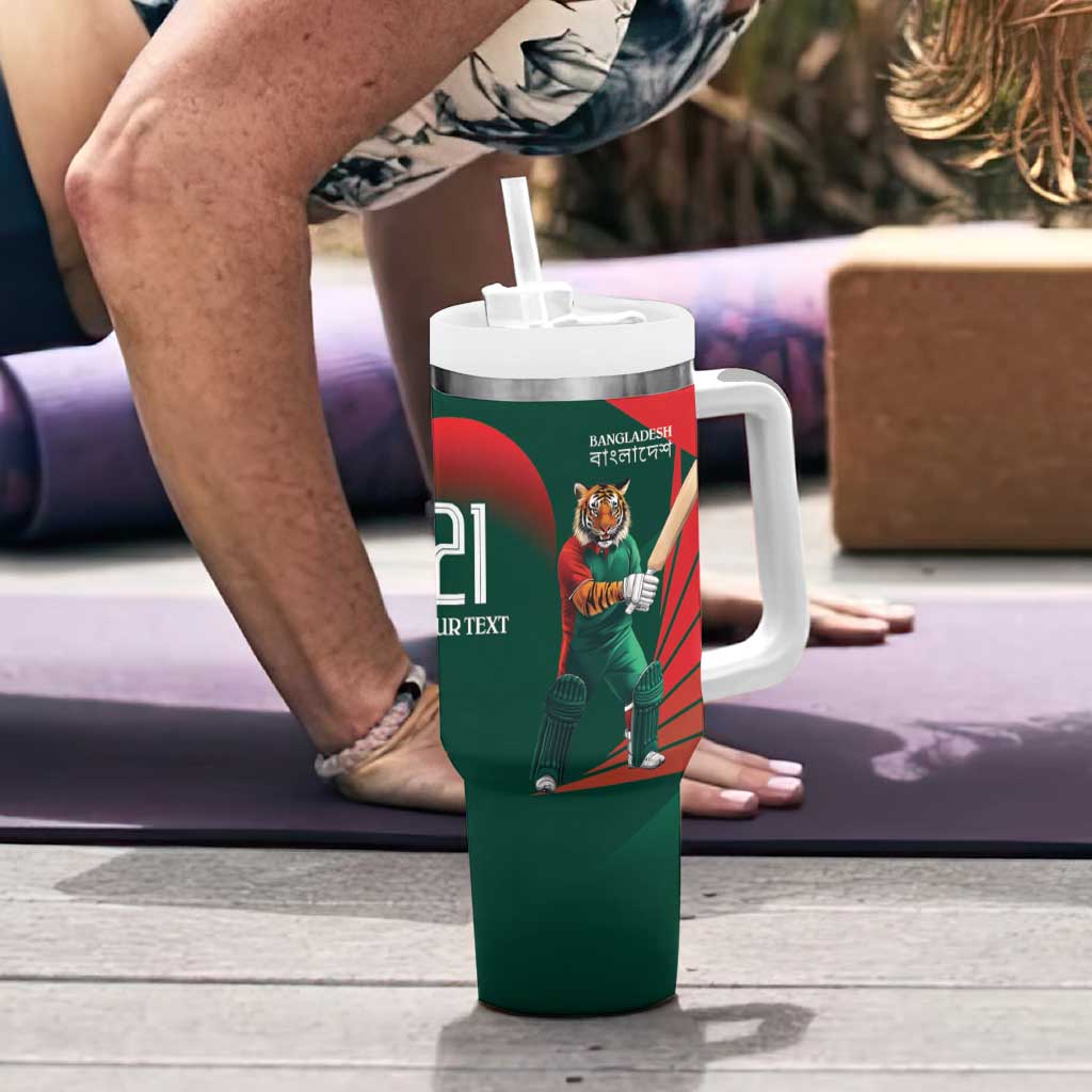 Bangladesh Cricket Custom Tumbler With Handle The Tigers Mascot with Sporty Style - Wonder Print Shop