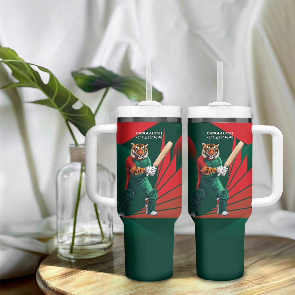 Bangladesh Cricket Custom Tumbler With Handle The Tigers Mascot with Sporty Style - Wonder Print Shop