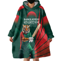 Bangladesh Cricket Custom Wearable Blanket Hoodie The Tigers Mascot with Sporty Style - Wonder Print Shop
