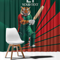 Bangladesh Cricket Custom Window Curtain The Tigers Mascot with Sporty Style - Wonder Print Shop