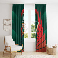 Bangladesh Cricket Custom Window Curtain The Tigers Mascot with Sporty Style - Wonder Print Shop