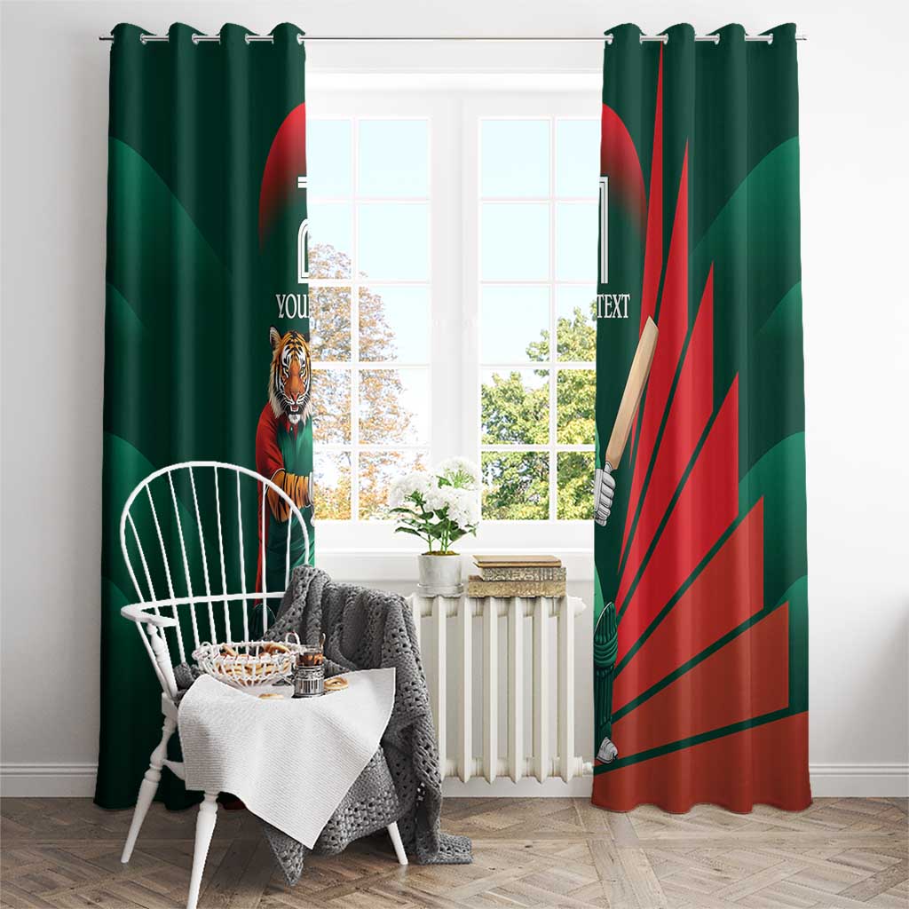 Bangladesh Cricket Custom Window Curtain The Tigers Mascot with Sporty Style - Wonder Print Shop