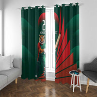 Bangladesh Cricket Custom Window Curtain The Tigers Mascot with Sporty Style - Wonder Print Shop