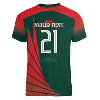Bangladesh Cricket Custom Women V-Neck T-Shirt The Tigers Mascot with Sporty Style - Wonder Print Shop