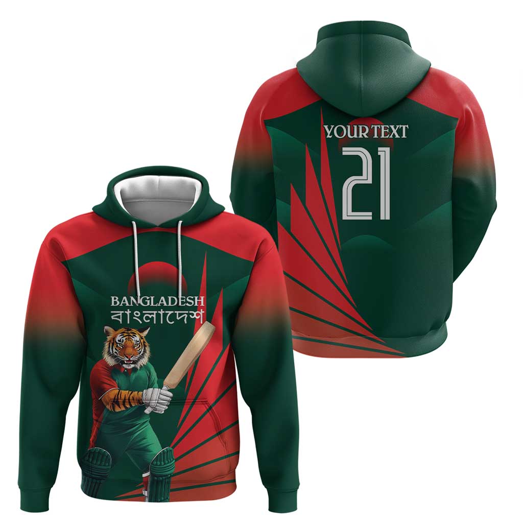 Bangladesh Cricket Custom Zip Hoodie The Tigers Mascot with Sporty Style - Wonder Print Shop
