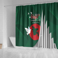 Bangladesh 16 December Victory Day Shower Curtain Jatiyo Sriti Shoudho with Sun