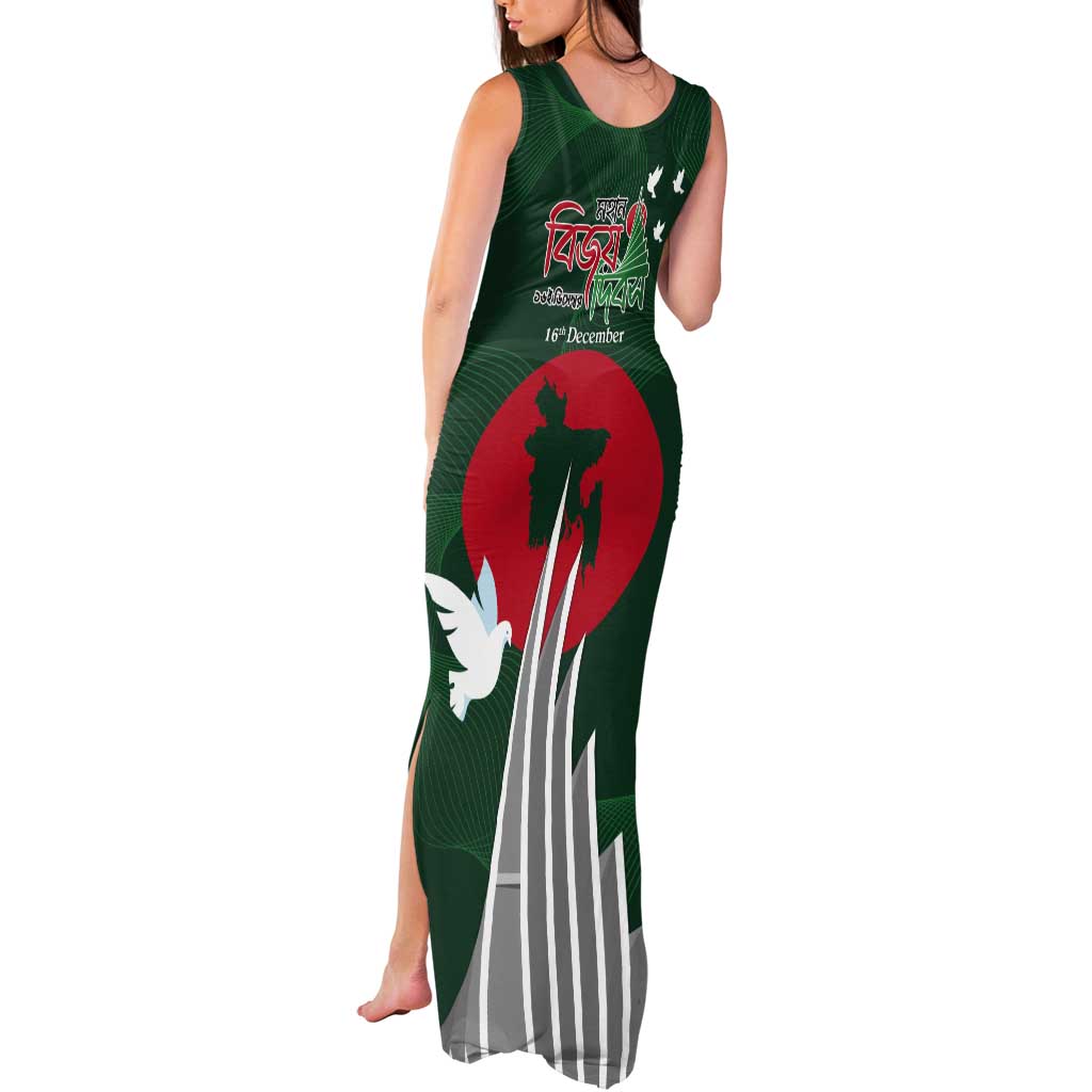 Bangladesh 16 December Victory Day Tank Maxi Dress Jatiyo Sriti Shoudho with Sun - Wonder Print Shop