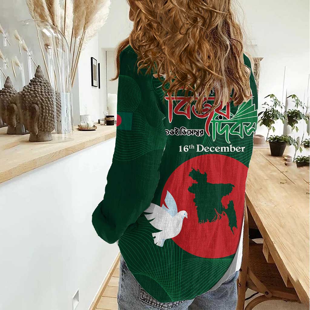Bangladesh 16 December Victory Day Women Casual Shirt Jatiyo Sriti Shoudho with Sun - Wonder Print Shop