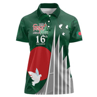 Bangladesh 16 December Victory Day Women Polo Shirt Jatiyo Sriti Shoudho with Sun - Wonder Print Shop