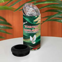 Bangladesh Victory Day Personalized 4 in 1 Can Cooler Tumbler Since 1971 with Flag Art LT9 - Wonder Print Shop