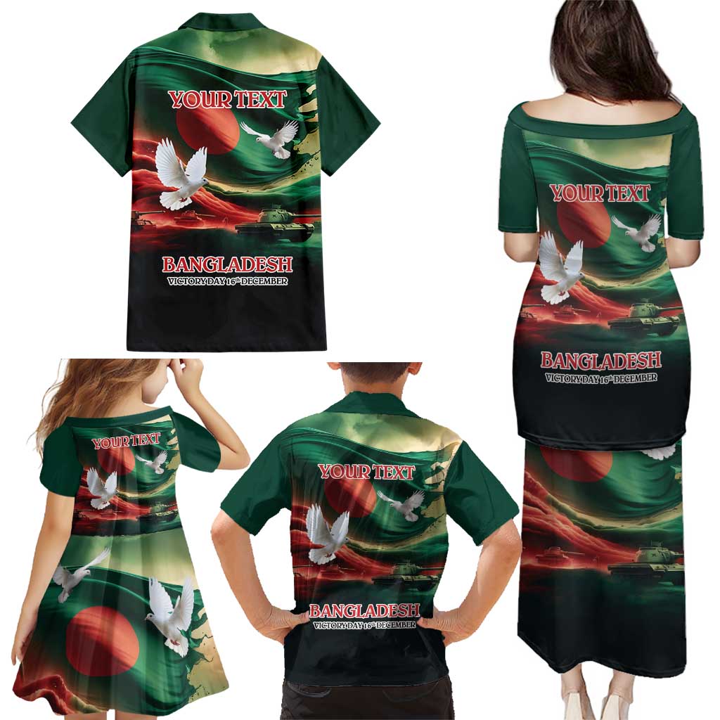 Bangladesh Victory Day Personalized Family Matching Puletasi and Hawaiian Shirt Since 1971 with Flag Art - Wonder Print Shop