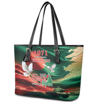 Bangladesh Victory Day Personalized Leather Tote Bag Since 1971 with Flag Art - Wonder Print Shop