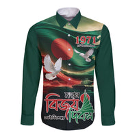 Bangladesh Victory Day Personalized Long Sleeve Button Shirt Since 1971 with Flag Art - Wonder Print Shop