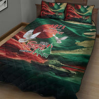 Bangladesh Victory Day Personalized Quilt Bed Set Since 1971 with Flag Art - Wonder Print Shop