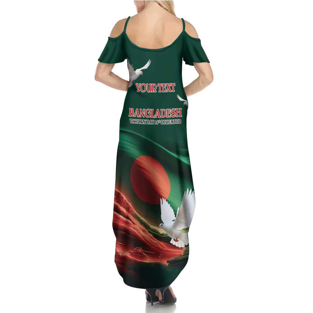 Bangladesh Victory Day Personalized Summer Maxi Dress Since 1971 with Flag Art - Wonder Print Shop