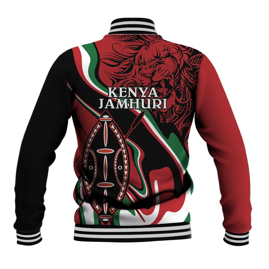 Happy Jamhuri Day Kenya Baseball Jacket Kenyan Lion and Maasai Shield LT9 - Wonder Print Shop