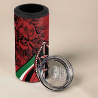 Happy Jamhuri Day Kenya 4 in 1 Can Cooler Tumbler Kenyan Lion and Maasai Shield LT9 - Wonder Print Shop