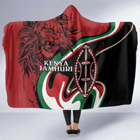 Happy Jamhuri Day Kenya Hooded Blanket Kenyan Lion and Maasai Shield