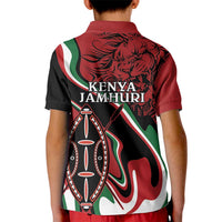 Happy Jamhuri Day Kenya Kid Polo Shirt Kenyan Lion and Maasai Shield - Wonder Print Shop
