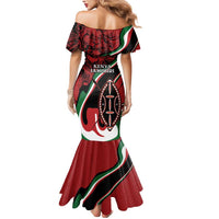 Happy Jamhuri Day Kenya Mermaid Dress Kenyan Lion and Maasai Shield - Wonder Print Shop