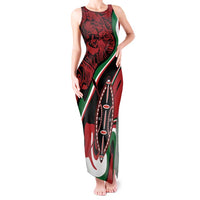 Happy Jamhuri Day Kenya Tank Maxi Dress Kenyan Lion and Maasai Shield - Wonder Print Shop