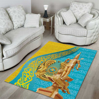 Issyk Mystery Kazakhstan Golden Man Area Rug LT9 - Wonder Print Shop