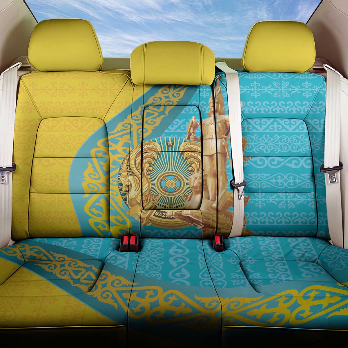 Issyk Mystery Kazakhstan Golden Man Back Car Seat Cover LT9 - Wonder Print Shop