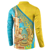 Issyk Mystery Kazakhstan Golden Man Button Sweatshirt LT9 - Wonder Print Shop