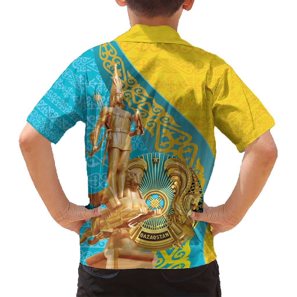 Issyk Mystery Kazakhstan Golden Man Family Matching Long Sleeve Bodycon Dress and Hawaiian Shirt LT9 - Wonder Print Shop