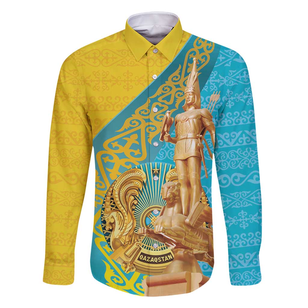 Issyk Mystery Kazakhstan Golden Man Family Matching Long Sleeve Bodycon Dress and Hawaiian Shirt LT9 - Wonder Print Shop