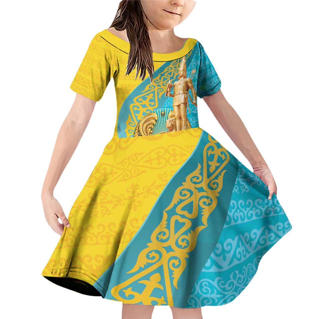 Issyk Mystery Kazakhstan Golden Man Family Matching Off Shoulder Short Dress and Hawaiian Shirt LT9 - Wonder Print Shop
