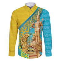 Issyk Mystery Kazakhstan Golden Man Family Matching Puletasi and Hawaiian Shirt - Wonder Print Shop