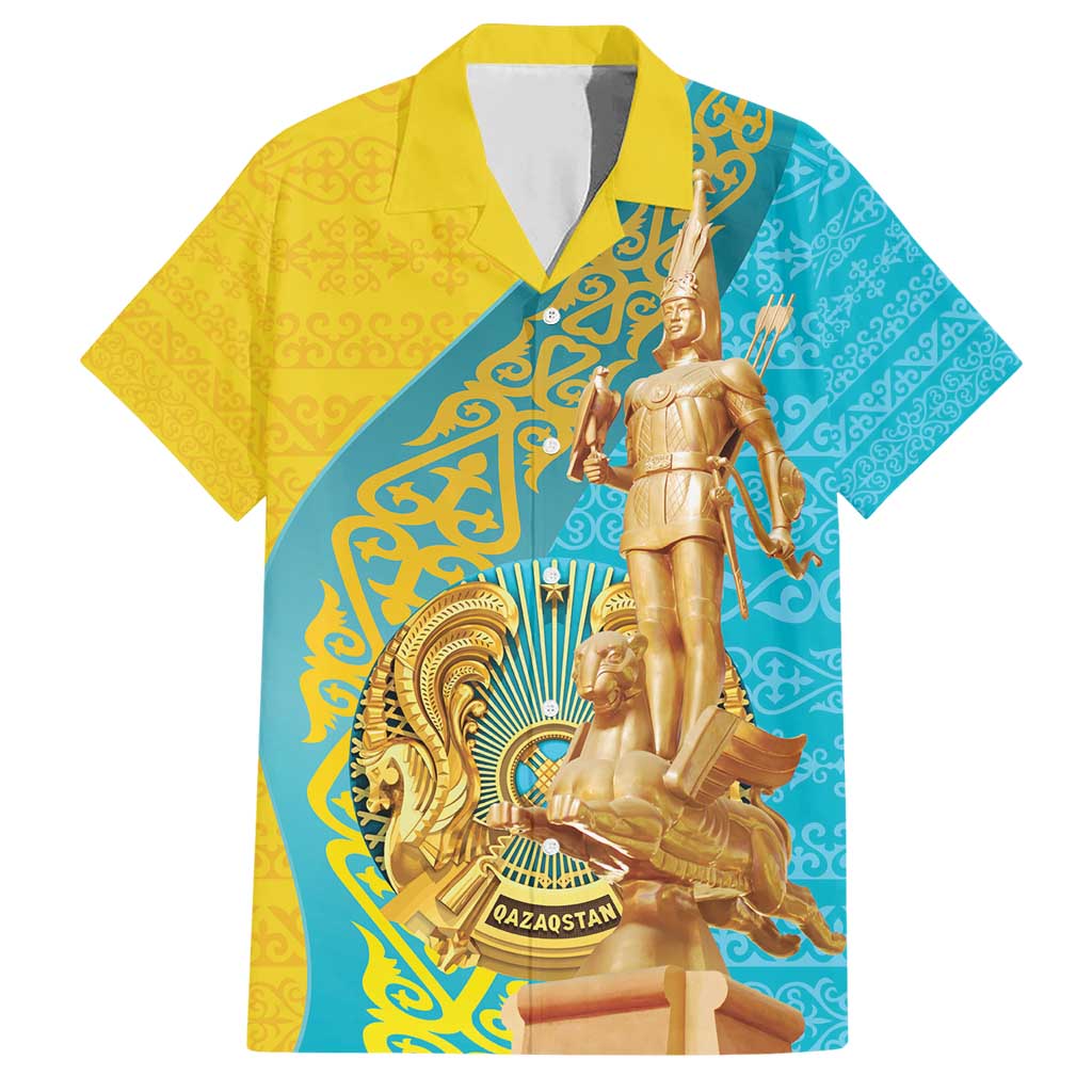 Issyk Mystery Kazakhstan Golden Man Family Matching Short Sleeve Bodycon Dress and Hawaiian Shirt - Wonder Print Shop