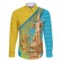 Issyk Mystery Kazakhstan Golden Man Family Matching Short Sleeve Bodycon Dress and Hawaiian Shirt - Wonder Print Shop