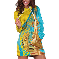 Issyk Mystery Kazakhstan Golden Man Hoodie Dress - Wonder Print Shop