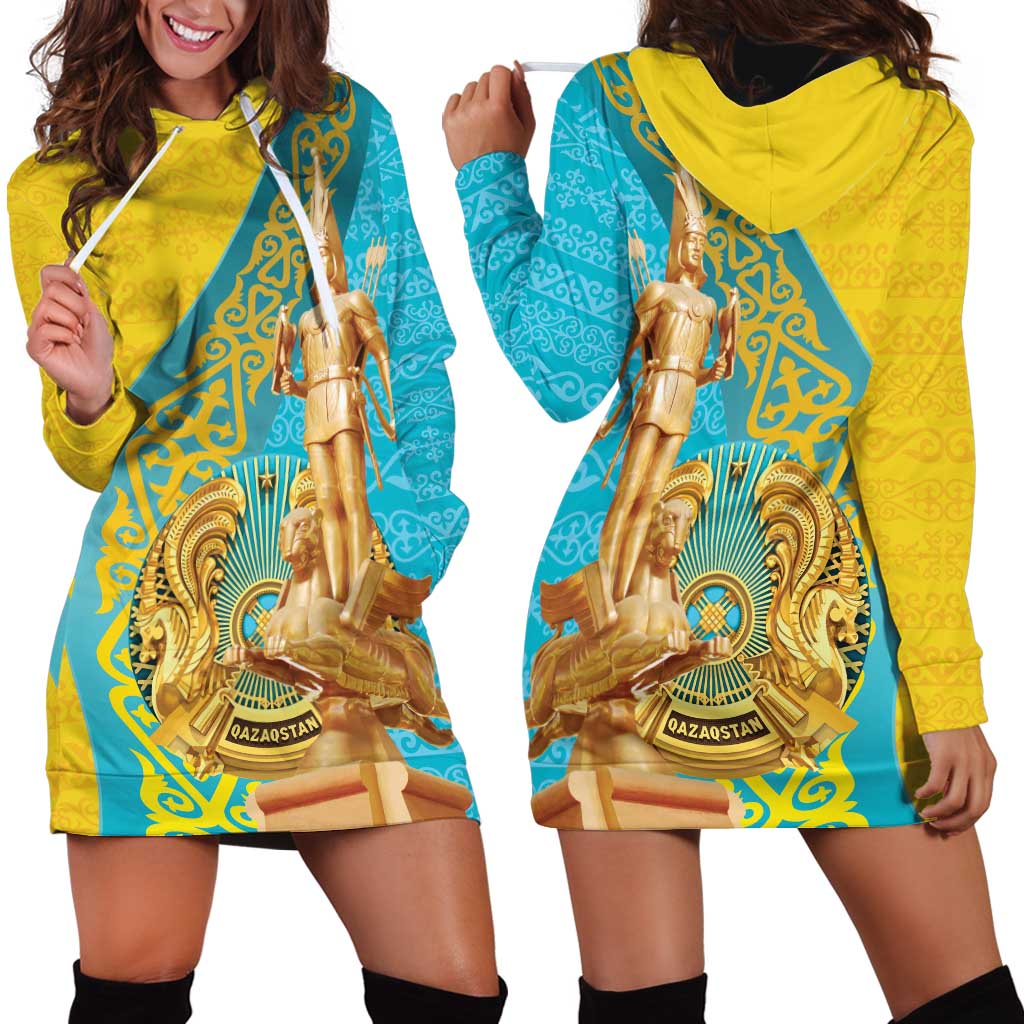 Issyk Mystery Kazakhstan Golden Man Hoodie Dress - Wonder Print Shop