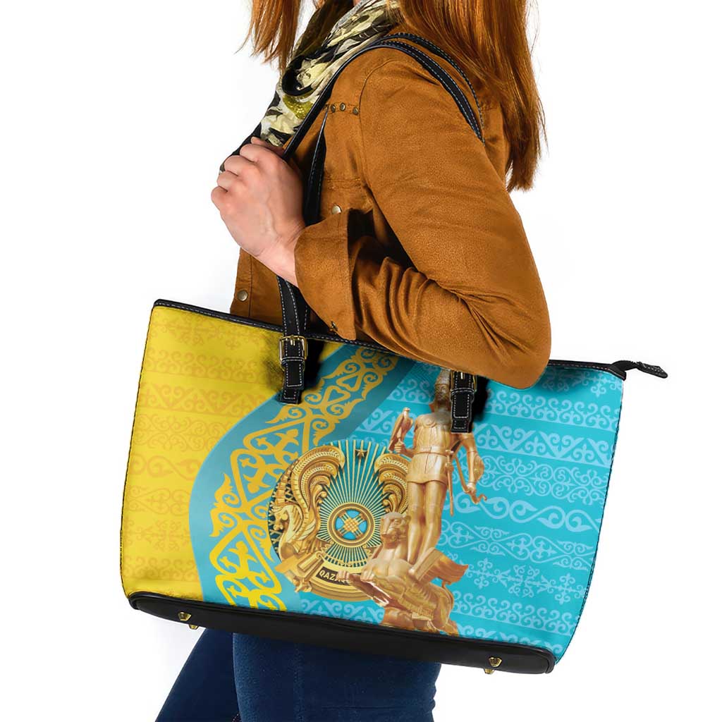 Issyk Mystery Kazakhstan Golden Man Leather Tote Bag - Wonder Print Shop