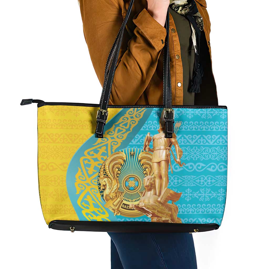 Issyk Mystery Kazakhstan Golden Man Leather Tote Bag - Wonder Print Shop