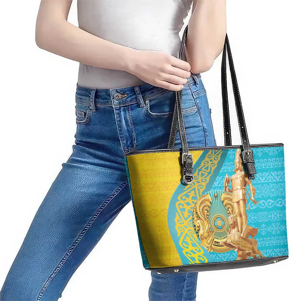 Issyk Mystery Kazakhstan Golden Man Leather Tote Bag - Wonder Print Shop