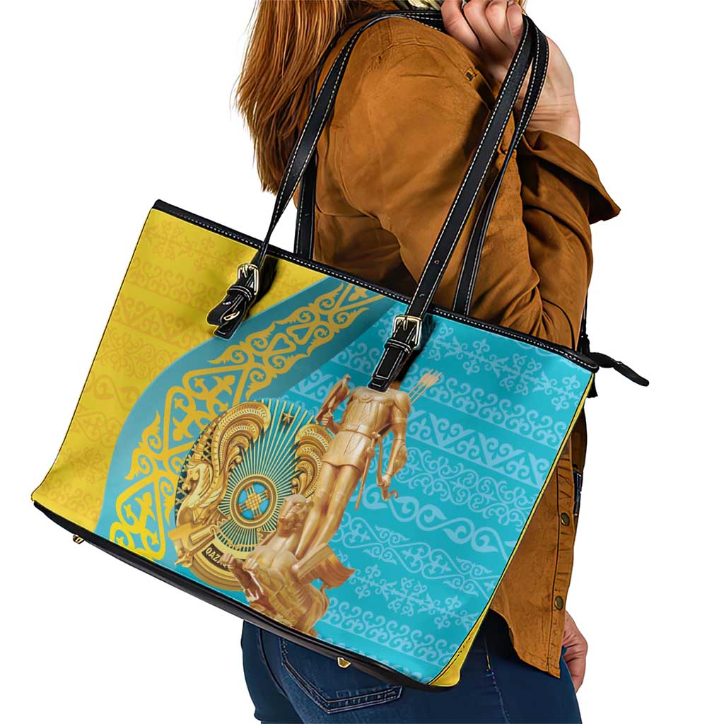 Issyk Mystery Kazakhstan Golden Man Leather Tote Bag - Wonder Print Shop