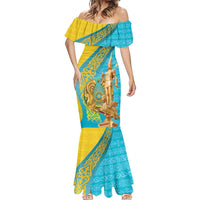 Issyk Mystery Kazakhstan Golden Man Mermaid Dress - Wonder Print Shop