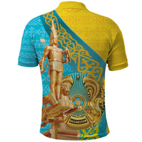Issyk Mystery Kazakhstan Golden Man Polo Shirt - Wonder Print Shop