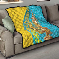 Issyk Mystery Kazakhstan Golden Man Quilt - Wonder Print Shop