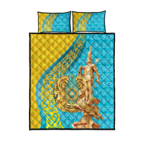 Issyk Mystery Kazakhstan Golden Man Quilt Bed Set - Wonder Print Shop