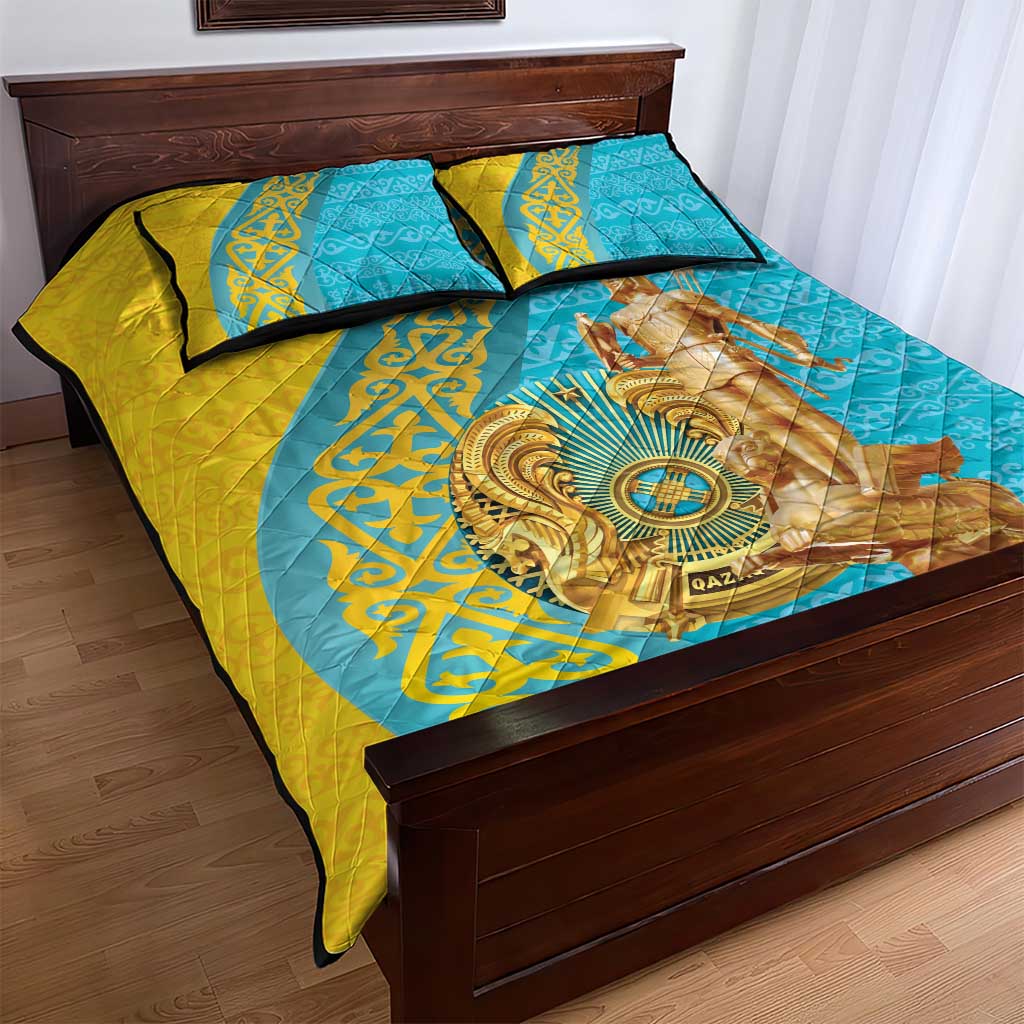 Issyk Mystery Kazakhstan Golden Man Quilt Bed Set - Wonder Print Shop