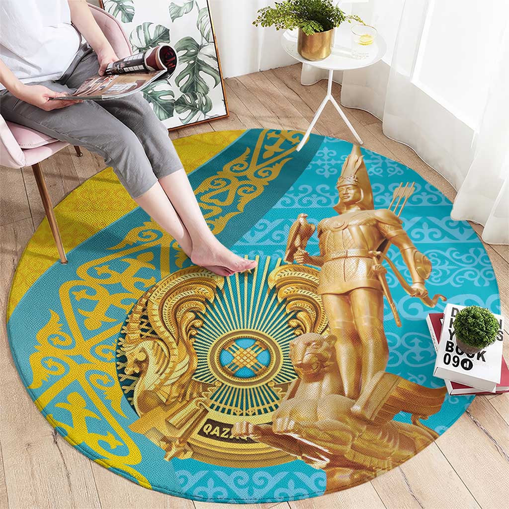 Issyk Mystery Kazakhstan Golden Man Round Carpet