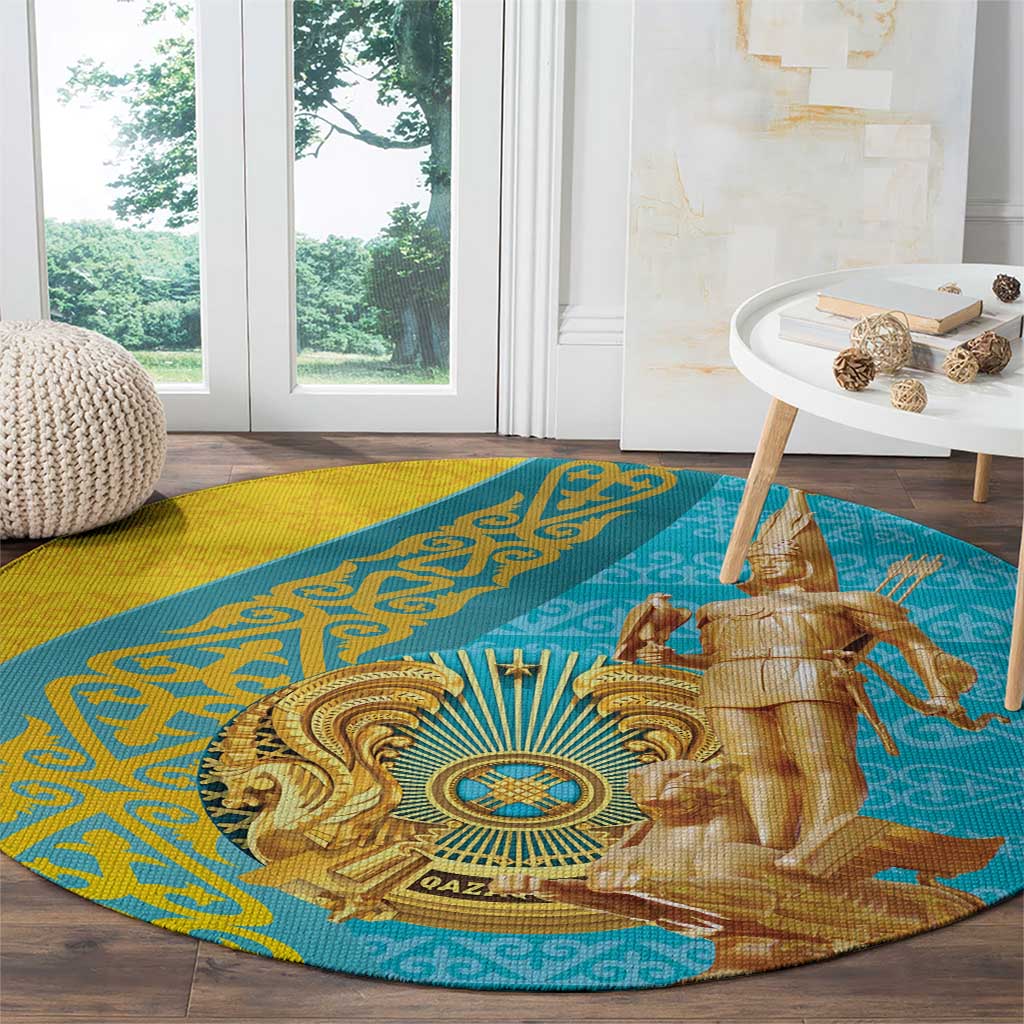 Issyk Mystery Kazakhstan Golden Man Round Carpet