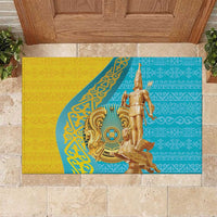 Issyk Mystery Kazakhstan Golden Man Rubber Doormat - Wonder Print Shop