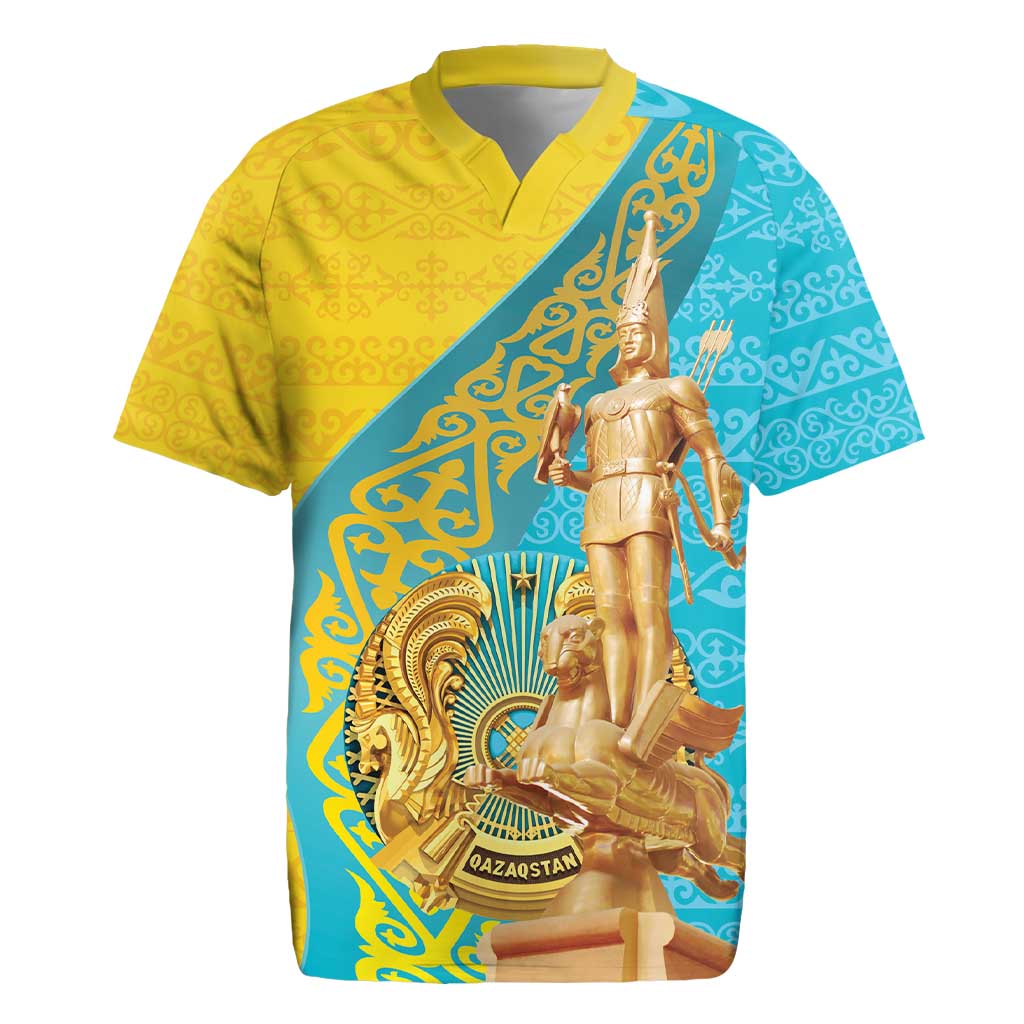 Issyk Mystery Kazakhstan Golden Man Rugby Jersey - Wonder Print Shop