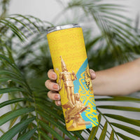 Issyk Mystery Kazakhstan Golden Man Skinny Tumbler - Wonder Print Shop